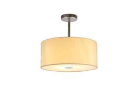 DK0095  Baymont 40cm Semi Flush 1 Light Polished Chrome, Ivory Pearl, Frosted Diffuser